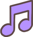 Symbol Musical Note Purple Emoji